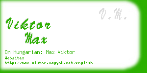 viktor max business card